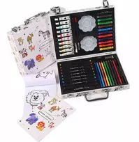 Lean Toys Rinkinys MENINIAI KŪRYBINIAI AKVARELINIAI TAPYBOS KREIDELĖS ŽYMEKLIAI PASTELĖS DAŽAI