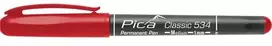 Marker permanentny, raudona, apvalus 1.0 mm, PICA [534/40]