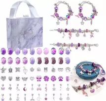 Princesės violetinis karoliukų rinkinys