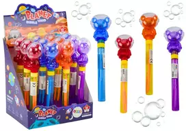 Lean Toys Muilo burbulų lazdelė su kosmonauto rankena ir šviesomis
