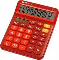Eleven ELEVEN Calculator Raudonas biuro skaičiuotuvas, ryškiai raudoni skaičių mygtukai, CDC110RD
