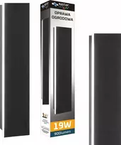 Sieninis šviestuvas LVT LVT Lara 1278 lauko sieninis šviestuvas sieninis šviestuvas 1x19W LED 4000K juodas