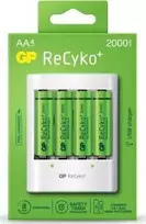 GP GP baterijos ReCyko+ 4 x AA įkraunamos baterijos 2000 mAh + įkroviklis