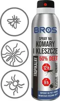 Bros purškalas nuo uodų ir erkių 50% DEET 90ml