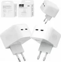 Įkroviklis . DENMEN Įkroviklis SIECIOWA DUAL USB-C 35W DC20