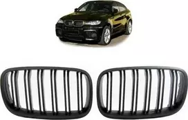 MTuning Sport Grilis Double Ribs Matinis Juodas BMW X6 E71 E72 X5 E70 2007-2013 m.