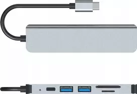 HUB USB Bounn Hub 6w1 USB-C HDMI 4K30hz USB C USB3.0 USB2.0 + SD/TF