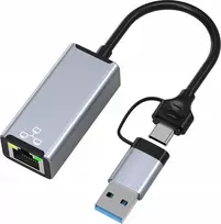 HUB USB Bounn Adapteris USB / C TYPE Ethernet 1000Mbps