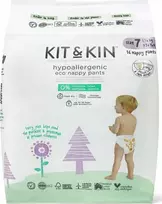 „Kit and Kin“, sauskelnės-kelnaitės 7 XXL (17 kg+), žirafai/tinginiui, 16 vnt.