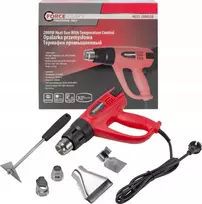 Forcekraft elektrinis šilumos pistoletas su antgaliais (230V, 50/60Hz, 2000W, 60/350/600 laipsnių, 50/300/500l/min)