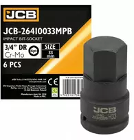 JCB Impact antgalio lizdas 33mm 3/4" (6 taškai)
