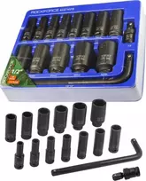 Rockforce Impact lizdų rinkinys 1/2" 15 vnt.