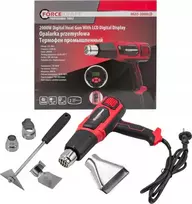 Forcekraft elektrinis šilumos pistoletas su antgaliais (230V, 50/60Hz, 2000W, 60-600 laipsnių, 300-500l/min)