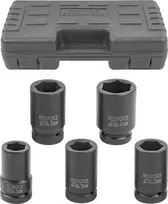 „Rockforce“ 1 colio gilaus smūgio lizdų rinkinys, 5 vnt (6 taškų) (27–41 mm)