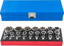 Įrankių rinkinys Forsage Rinkinys nasadek 1/4" & 1/2" 25el. (4-32mm) (6-kątnych)