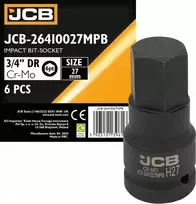 JCB Impact antgalio lizdas 3/4" 27 mm (6 taškai)