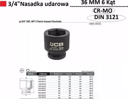 JCB Nasadka smūginis 3/4" 36mm (6-kątna)
