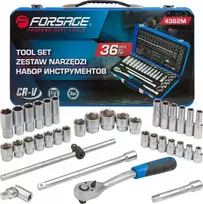 Įrankių rinkinys Forsage Įrankių rinkinys 1/2" 36el. (8-32mm) (6-kątnych)