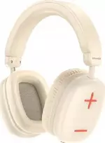 „Ausinės Awei AT6“ ant ausies dedamos „Bluetooth“ ausinės, smėlio/baltos spalvos