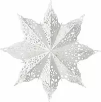 Saska Garden Popierinė snaigė, 64 cm, balta dekoracija
