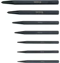 Yato Toya Sa Poland Centro / smailių išmušėjų rinkinys – profesionalus, CrV 6150, juodintas – 1,5–6 mm, 7 vnt (YT-47170)