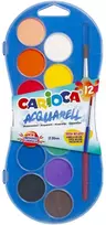 Akvareliniai dažai CARIOCA, 12 spalvų rinkinys