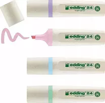 Edding E-24 ECOLINE* EDDING žymekliai, 2-5 mm, 4 vnt., pastelinių spalvų mišinys