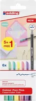 Edding Fine tip markeris e-1200 EDDING, 1 mm, 6 vnt., lizdinė plokštelė, įvairių spalvų