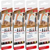 Edding antgaliu žymeklis e-1340 EDDING, 4 vnt., metalo spalvų mišinys