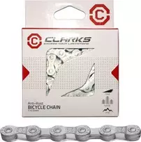 Clarks CLARKS C10AR dviračio grandinė, 10 greičių, 116 jungčių, 1/2"x11/128", jungtis, antikorozinė, sidabrinė