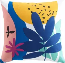 Douceur d`Interieur medvilninė dekoratyvinė pagalvė su PAPAYA raštu, 45 x 45 cm