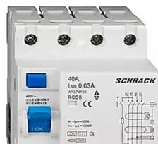 Mto Electric As „Schrack HPFI“ relė AC/DC - 4P 40A 10kA 30mA, B tipas