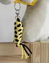 Super Hobby Horse Pavadėlis hobi arkliukui, juodai geltonas, pintas