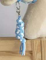 Super Hobby Horse Pavadėlis hobi arkliukui, baltai žydras, pintas