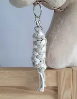 Super Hobby Horse Pavadėlis hobi arkliukui, dviguba virvė, baltas-Smėlio spalvos