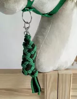 Super Hobby Horse Pavadėlis hobi arkliukui, juodai žalias, pintas