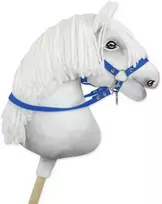 Super Hobby Horse Hobio žirgo kamanos su pavadžiu – mėlynos