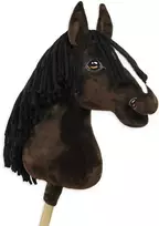 Super Hobby Horse Medinis žirgas su kotu – tamsiai rudas, premium