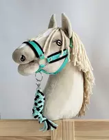 Super Hobby Horse Hobio arkliuko kantaras ir pavadys – juoda/mėtinė