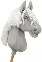Super Hobby Horse Medinis hobis arkliukas – pilkas su balta karčiais