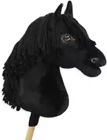 Super Hobby Horse Medinis žirgas su kotu – juodas, Premium