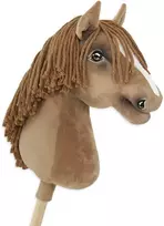 Super Hobby Horse Medinis arkliukas su lazda šviesiai kaštoninis
