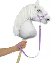 Super Hobby Horse Hobio arklio pavadis iš juostinio diržo – violetinis