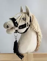 Super Hobby Horse Hobio žirgo kantaras ir pavadys – juoda spalva