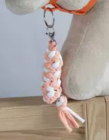 Super Hobby Horse Pavadėlis hobi arkliukui, baltai oranžinis