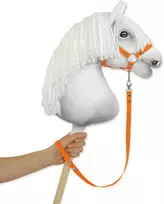 Super Hobby Horse Pavadėlis hobi arkliukui, oranžinis dirželis
