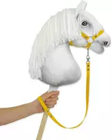 Super Hobby Horse Pavadėlis hobi arkliukui geltonas diržinis