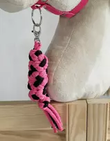 Super Hobby Horse Pavadėlis hobi arkliukui, juodas ir tamsiai rožinis