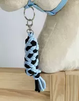 Super Hobby Horse Pavadėlis hobi arkliukui, juoda-šviesiai mėlyna virvė