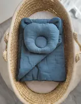 My Sweet Baby Patalynės komplektas kūdikiui Teddy muslin, melsvas